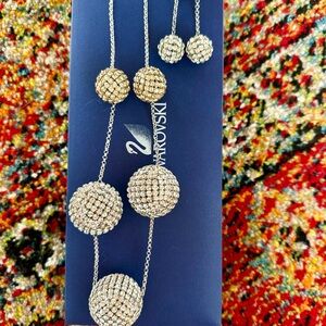 Swarovski Gold-Tone Necklace and Earring Set